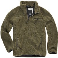 Brandit Sweatshirt - Teddy Fleece Troyer - S bis 5XL - für Männer - Größe XXL - oliv