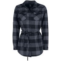 Brandit Langarmhemd - Ladies Longshirt Lucy - S bis XXL - für Damen - Größe XXL - schwarz/grau