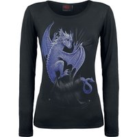 Spiral - Gothic Langarmshirt - Pocket Dragon - S bis XXL - für Damen - Größe XXL - schwarz