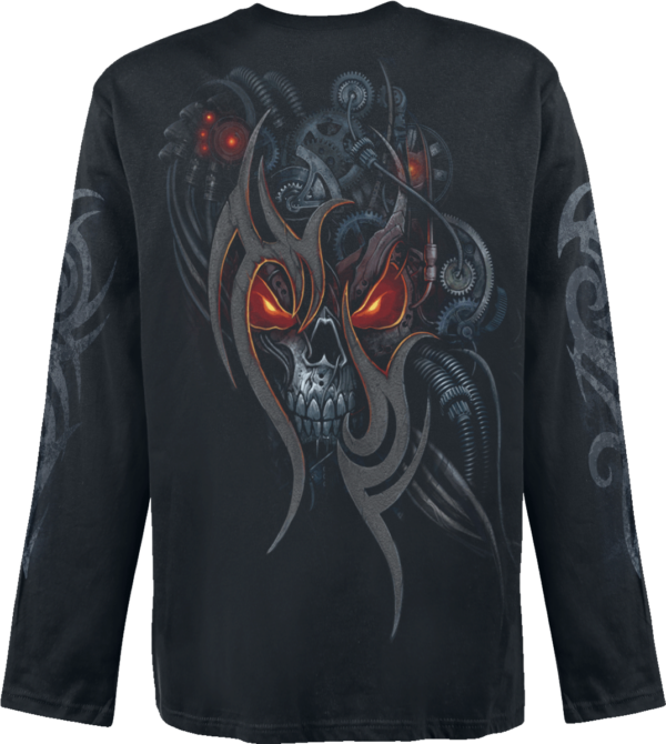 Spiral - Gothic Langarmshirt - Steampunk Skull - M bis XXL - für Männer - Größe XL - schwarz – Bild 2