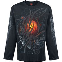 Spiral - Gothic Langarmshirt - Steampunk Skull - M bis XXL - für Männer - Größe XXL - schwarz