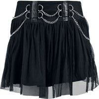 Heartless - Gothic Kurzer Rock - Tania skirt - XS bis XXL - für Damen - Größe XXL - schwarz