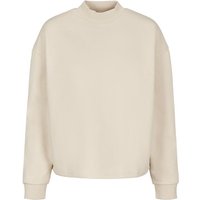 Urban Classics Sweatshirt - Ladies Oversized High Neck Crew - S bis XL - für Damen - Größe XL - sand