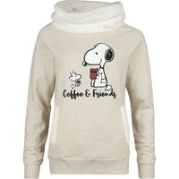 Peanuts - Einhorn Sweatshirt - Coffee & Friends - S bis XXL - für Damen - Größe XL - beige  - Lizenzierter Fanartikel