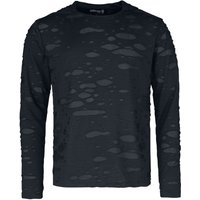 Gothicana by EMP - Gothic Langarmshirt - Longsleeve Double Layer Mesh - S bis 5XL - für Männer - Größe XXL - schwarz