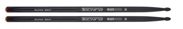 Carbon Drumsticks Techra Black Diamond 5B Supergrip