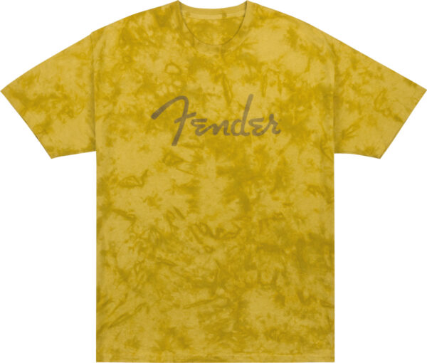 T-Shirt Fender Tie-Dye Spaghetti Logo Mustard M