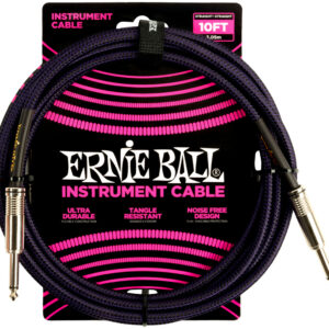 Instrumentenkabel Ernie Ball EB6393 Violett/Schwarz 3