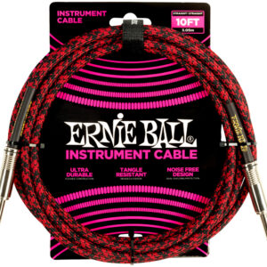 Instrumentenkabel Ernie Ball EB6394 Rot/Schwarz 3