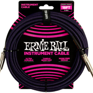 Instrumentenkabel Ernie Ball EB6395 Violett/Schwarz 5