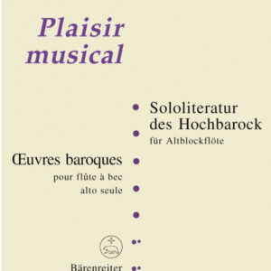 Solospielbuch für Altblockflöte Sololiteratur des Hochbarock