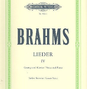 Liedersammelband Brahms Lieder 4 tief