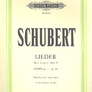 Liedersammelband Schubert Lieder 2 tief