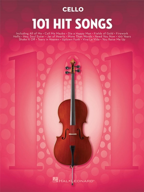 Spielbuch für Cello 101 Hit Songs