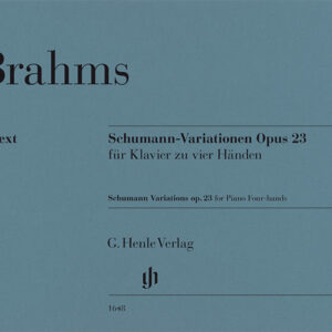 2 Klaviere zu vier Händen Schumann-Variationen Es-dur op. 23