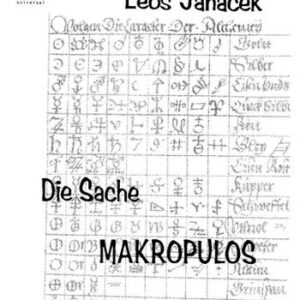 Klavierauszug Die Sache Makropulos