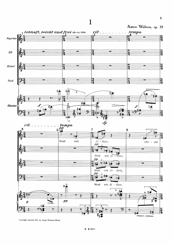 Klavierauszug 2 Lieder op.19