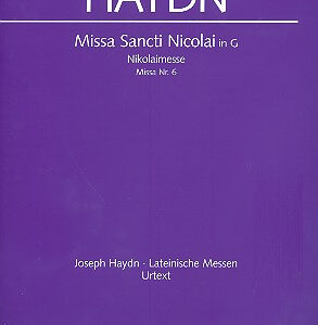 Klavierauszug Missa Sancti Nicolai (Nikolaimesse) Hob. XXII:6