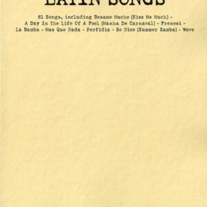 Songbook Budget Books Latin Songs