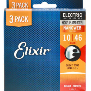 Saiten Vorteilspack Elixir Nanoweb Light 3-Pack