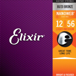 Saitensatz Elixir 11077 Nanoweb 80/20 Light-Medium