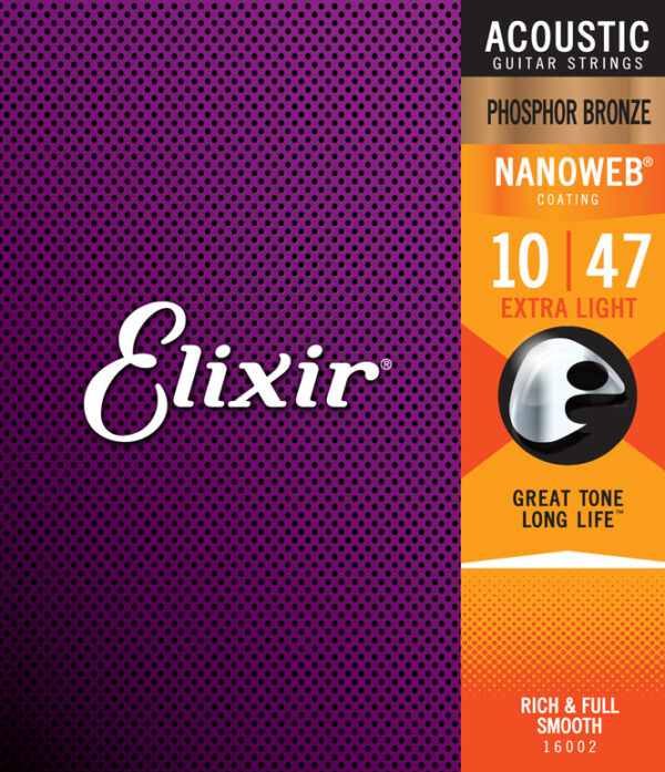 Saitensatz Elixir 16002 Nanoweb Phosphor Extra Light