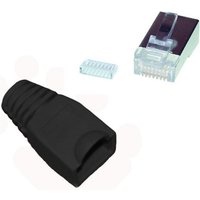 Westernstecker RJ45 mit Einführhilfe und Tülle