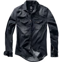 Brandit Jeanshemd - Riley Denimshirt - S bis 5XL - für Männer - Größe 4XL - schwarz