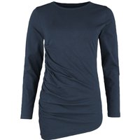 Black Premium by EMP Langarmshirt - Langarmshirt mit Raffungen - XS - für Damen - Größe XS - dunkelblau