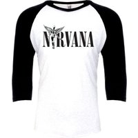 Nirvana Langarmshirt - In Utero - S bis XL - für Männer - Größe XL - weiß/schwarz  - Lizenziertes Merchandise!