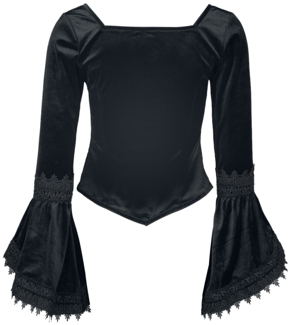 Sinister Gothic - Gothic Langarmshirt - Gothic Longsleeve - L bis XXL - für Damen - Größe XXL - schwarz – Bild 2