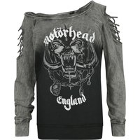 Motörhead Sweatshirt - Logo England - S - für Damen - Größe S - grau  - Lizenziertes Merchandise!