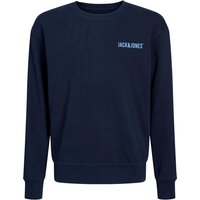 Jack & Jones Junior Sweatshirt für Kinder - JJGrow Sweat Crew Neck JNR - für Jungen - dunkelblau