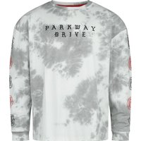 Parkway Drive Langarmshirt - EMP Signature Collection - Oversize - L bis XXL - für Männer - Größe L - weiß/grau  - EMP exklusives Merchandise!