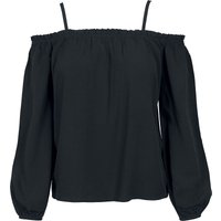 Urban Classics Langarmshirt - Ladies Cold Shoulder Longsleeve - XS bis 5XL - für Damen - Größe XXL - schwarz