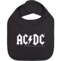 AC/DC - Logo Black/White - Lätzchen -  Schwarz - Onesize - 100% Bio-Baumwolle