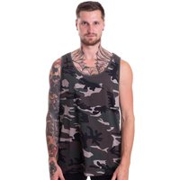 Brandit - Top Woodland - Tank -  Tarnfarben - Large - 100% Baumwolle