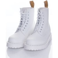 Dr. Martens - Vegan 1460 Bex Mono Optical White Kemble - Schuhe -  Weiß - 42UK8 - Synthetic/Textile/Gummi