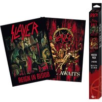 Slayer - Reign In Blood/ Hell Awaits Chibi Set - Poster -  Mehrfarbig - Onesize - 170g/m²