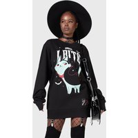 THE VAMPURR by KILLSTAR - Gothic Sweatshirt - Cat Spat Sweatshirt - XS bis M - für Damen - Größe XS - schwarz