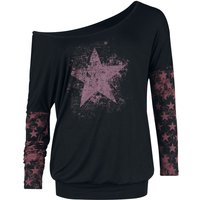 Langarmshirt für Damen  schwarz "Fast And Loose" von RED by EMP