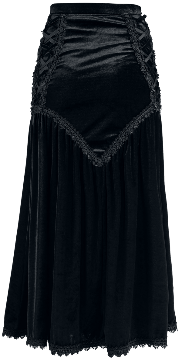 Sinister Gothic - Gothic Langer Rock - Gothic Longskirt - XS bis XL - für Damen - Größe S - schwarz – Bild 2