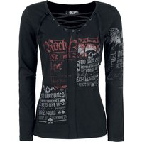 Rock Rebel by EMP - Rock Langarmshirt - Stay Awake - XS bis XXL - für Damen - Größe XXL - schwarz