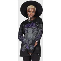 Killstar - Gothic Langarmshirt - Allergra Long Sleeve Top - XS bis XL - für Damen - Größe XS - schwarz