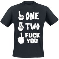 Funshirt T-Shirt - One Two Fuck You - M bis 3XL - für Männer - Größe XXL - schwarz