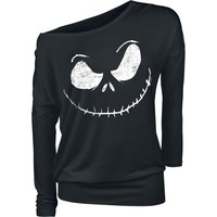 The Nightmare Before Christmas - Disney Langarmshirt - Jack Skellington - Face - XS bis 5XL - für Damen - Größe XXL - schwarz  - EMP exklusives