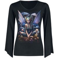 Spiral Langarmshirt - Magical - S bis XXL - für Damen - Größe XXL - schwarz