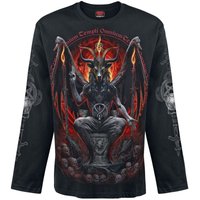 Spiral Langarmshirt - Baphomet - M bis XXL - für Männer - Größe XXL - schwarz