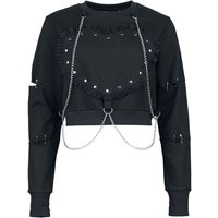 Heartless - Gothic Sweatshirt - Florencia Top - XS bis XXL - für Damen - Größe XXL - schwarz