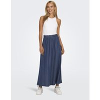 Only Langer Rock - Onlpema Venedig Long skirt DNM NOOS - XS bis S - für Damen - Größe S - dunkelblau